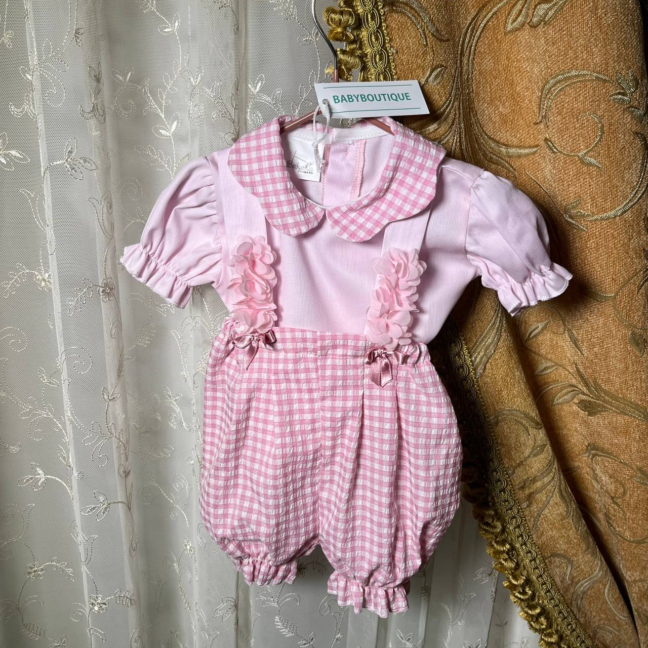 Coordinated BabyChic, Dungarees and Shoes, 2 PCS,