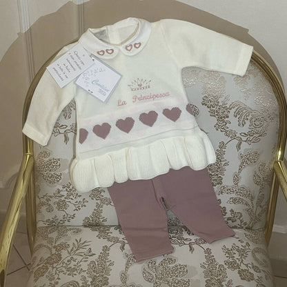 Set Nascita "La Principessa" Vestinetta Lana - BabyBoutique