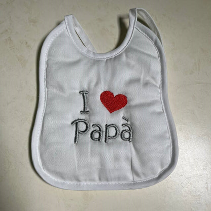 BabyBoutique® Bavette "I LOVE" Papà