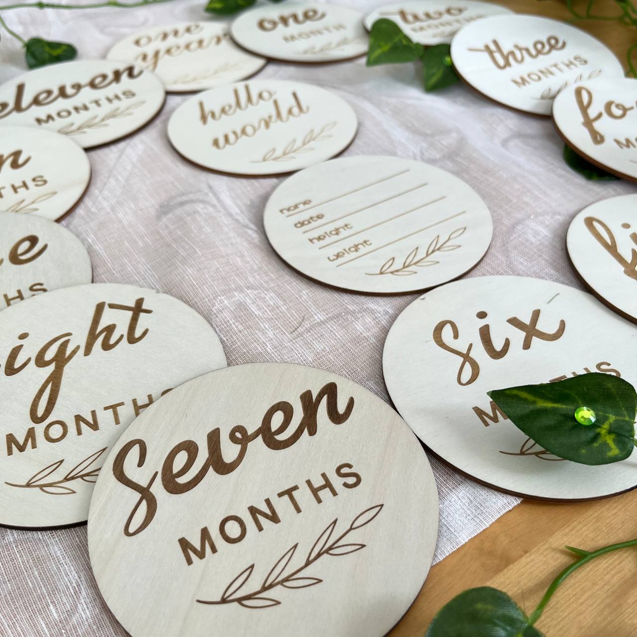 Wooden Photo Tags, 14 PCS