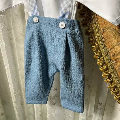 Coordinated BabyChic 1, Complete Shirt with Overalls + Shoes, 3 PCS,