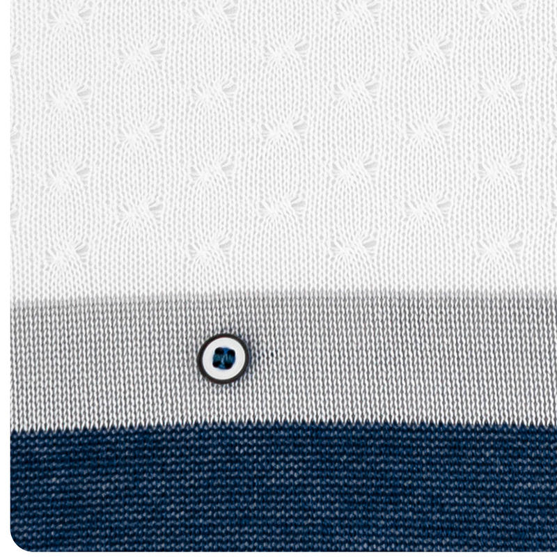 Couverture pour bébé La Margherita en fil de coton, White-Jeans