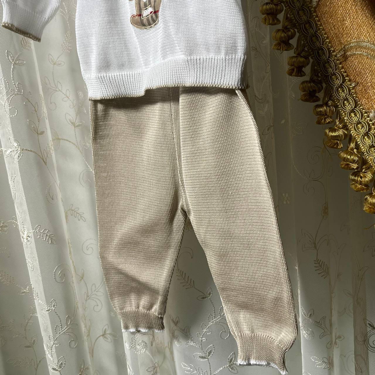 My Little Heart Suit and Burberry Style Pants, 2Pcs